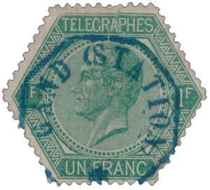 TG 1, illegible blue cancel, TG 2, Gand (Station) cancel, vf (OBP €460)