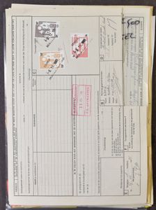 Railway collection, Oude God, 464 stamps + 133 documents/fragments, nice item, vf