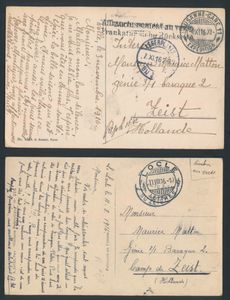 1915/1918 Accumulation of 20 cards from Switzerland to internees in Camp Zeist (Netherlands, mostly unstamped, vf