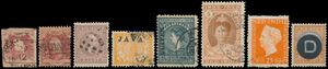 1864/1949 Collection in Davo album with various better stamps, including NVPH n°s 1, 2, 5, 30, 80, 98 (2x), 160/66, 346, 361, P52, D27, also New Guinea with flood and UNTEA, vf/f (High catalogue value)