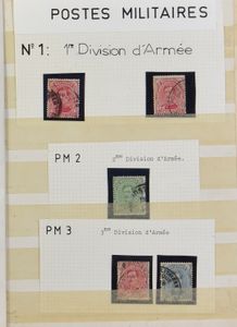 Accumulation of 127 stamps issued in 1915/Pellens, with cancellations from PMB/LBP, unoccupied territory, Le Havre, Baarle-Hertog, vf/f/to be checked