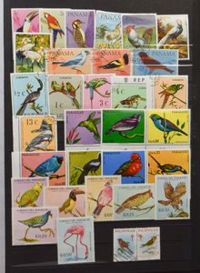 11 stockbooks (**/0/BRF/FDC) with varied categories, butterflies, prehistory, plants, etc., the vast majority cancelled, including many complete sets and FDC, e.g. USA 