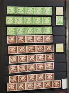 Boudewijn with glasses, Elstrom, with date strips, roll stamps, in 2 albums, nice addition to an existing collection, vf