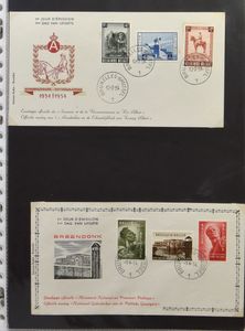 1953/2014 Extensive collection of FDCs in 13 Leuchtturm ring binders, including Breendonk, Bruges, South Pole souvenir sheet, etc., vf