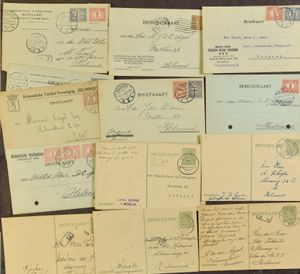 1902/1949 Football approx. 70 postcards all from or to football Helmond, including pre-printed, varied postage, some with punch holes, various clubs, nice, vf/f