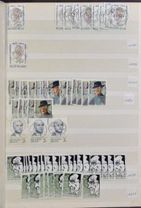 Centred cancel, from the 1970s to the modern period, also some older stamps after World War II, several thousand stamps in 3 albums, vf/f