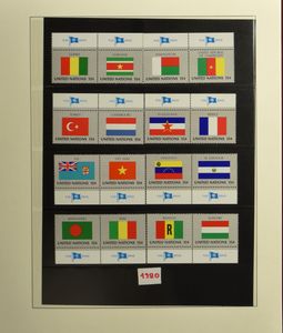 Après 1960/1998 ONU, Autriche, Portugal, collection principalement ** dans 2 albums Lindner, tb