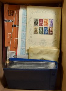 Accumulation of various countries, including Belgium, France (FDCs on the side), San Marino, Monaco, Portuguese India, vf/f/to be checked