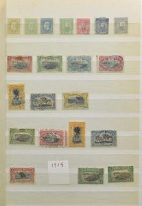 Various items in 10 stockbooks, including French territories, Belgian territories, vf/f/to be checked