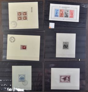 Composition (**/*/(*)/0) souvenir sheets in box including BL 1 Montenez (*), BL 3 Korporaal (*), BL 4 * Tassis, Anseele **, varied condition, high catalogue value, vf/f/to be checked (OBP €1,250)