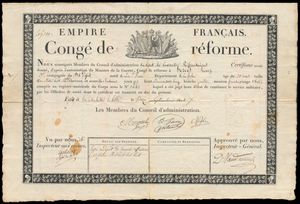 Period 18th and 19th century, 100 or so old documents, very diverse ranging from letters, health certificates, etc., vf/f