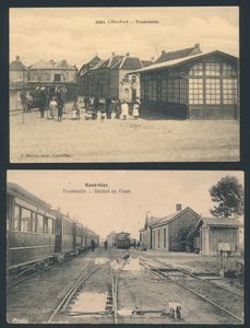Zandvliet, steam tram and tram station Lillo-Fort (2 items)