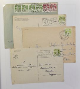 1896/1989, collection de 129 pièces postales dans un album Victoria, différentes périodes, intéressant à voir, tb/b