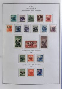 Very nicely arranged starter collection Fiume, Zone A and Zone B, better sets mostly with hinges, not all complete, vf/to be checked