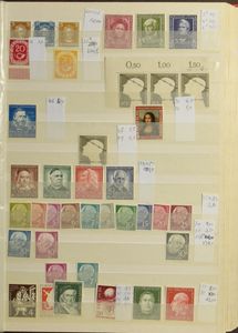 Accumulation de divers pays d'Europe occidentale dans 5 albums, dont la Norvège, l'Espagne, Cept, l'Italie, l'Allemagne, le Vatican, tb/b/à voir