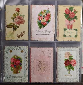 Various subjects, beautiful cards, in 2 modern albums (450 items)