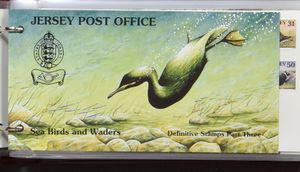 Jersey, 1992/2001, presentation packets in 6 small albums, also Guernsey and Alderney in box, vf