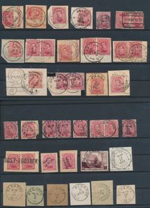 N° 135/140 Small stamp study (+120 copies), with a few letters (12 items), vf/f/to be checked