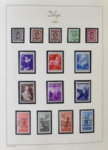 1938/1971 Complete collection, mainly ** in Leuchtturm album, including BL 26 **, 792/97 **, BL 27/28 **, BL 30 *, 2-panels (cancelled), Writers **, UPU *, Breendonk **, Bruges **, nominal, vf