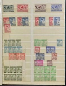 Collection in stockbook, including Denda 