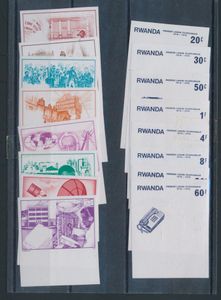 N° 745/52 ‘100 year - 1st telephone connection’, set of imperforate colour proofs, vf