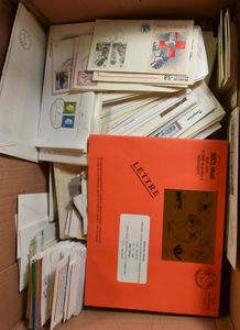 Thousands of letters or FDCs from the modern period in a large box, vf/f