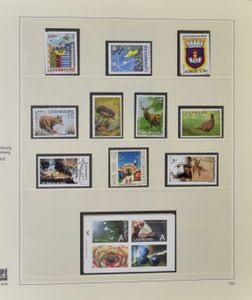 1972/2002, 2 collections in 4 Lindner albums, complete period with many duplicates, vf