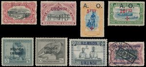 1916/1961, collection of stamps from Ruanda Urundi, most unused and in multiples, to be examined for shades, cancels, etc., vf