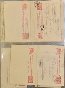 1908/1949 Collection in album with postcards (including replies), moving cards, better items present, vf