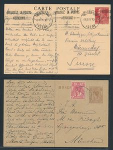 Ca. 100 Poststücke, verschiedene Länder, darunter Österreich, Schweiz, Frankreich, Portugal, einwandfrei
