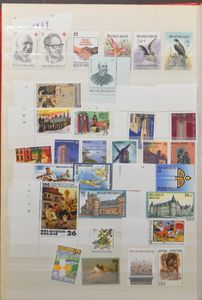 1960/2002 Stock postage values, mainly Belgian francs in stockbooks, albums and boxes, vf/f/to be checked