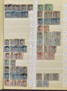 1849/1981 Stock of various issues in 4 stockbooks, for stamp collectors, vf/f/to be checked