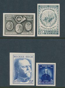 Accumulation with n° 748, 1037, 1089 and 1046, imperforate *, f (OBP €115)