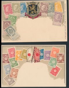 Stamp on postcard (25 items)