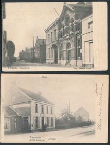 Mol, Geel, Rijkevorsel and Meerseldreef, including 2 steam trams (4 items)