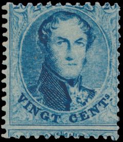 N° 15A (Zähnung 12 1/2 x 13 1/2), mit vollständig originalem Originalgummi, sehr leichte Falz, stark dezentriert, einwandfrei/schön (OBP €270)