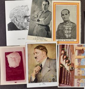 Politics, death notices of Amedee Verbruggen, Borms, General Varela, etc. (9 items)