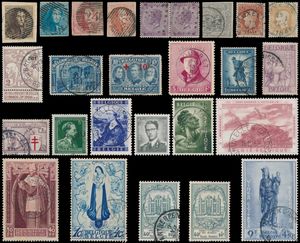 1849/1985 Almost complete collection in Davo album, mostly mint, including extensive classic, 37 cancelled (restored), 37A cancelled (with certificate), 5 francs cancelled, Red Cross cancelled, Helm (