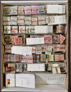 Thousands of stamps in bundles, mainly long-running sets +190 on fragment with advertising stamps, vf