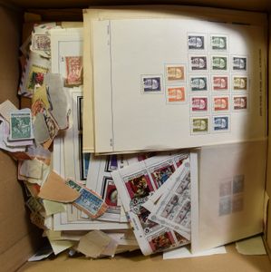Thousands of stamps from various countries on fragments, vf/f/to be checked