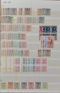 1906/1965 Accumulation of typographic stamps in stockbook, including 58A, 61A, 138B, 140B, 150A, 157B, 146A/B, 221B, 229B, 250B, 271B, vf/f/to be checked