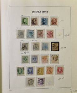 1849/1949 Collection in Davo album, including complete sets such as Houyoux *, 1° Orval *, 301 cancelled, Castles *, Kepie *, LP, service, TX, newspapers, SP, TG, BZ, vf/f/to be checked