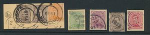 N° 135/138 and N° 140, 5 copies, all with provisional postmark from 1919, for the specialist, see scan, vf