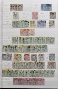 1863/2007 Stock in 3 thick slip-in stockbooks, 3 slip-in booklets and bags, vf/f