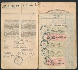 Revenue stamps, ASLK booklet, 1905/1913, 