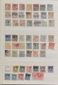 Accumulation (**/*/(*)/0), divers pays, dont le Liberia, le Salvador, les Îles Salomon, Shanghai, la Russie, le Siam, Singapour, le Soudan, l'Espagne, les États-Unis, tb/b/à voir