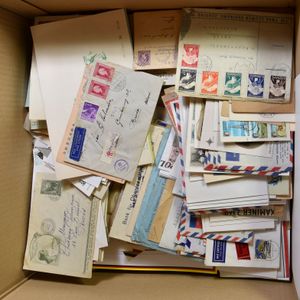 Welt von A-Z, großer Karton mit 5 kg Briefen und GS, gut zu sehen, u. a. interessante Niederlande, einwandfrei/schön/zu kontrollieren