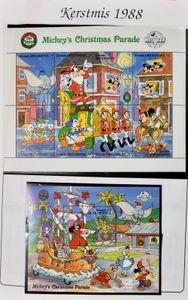 RELIGIE : Kerstmis, 1980/1992, zeer uitgebreide verzameling op losse bladen, verzameld per jaar met o.a. veel Disney, zm