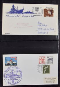 Shipping, accumulation 84 ships' letters Bund in ring binder, vf 