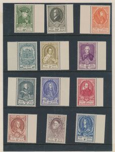 1952/1955, 876/78, BF 30, 880/91, 946/51 + op FDC + volledig jaar 1955, zm/m (OBP € 1.320)